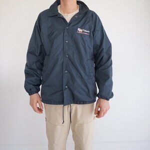 Auburn Sportswear Palmetto Panama City Beach Navy Button Up Varsity Jacket L